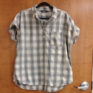The North Face Tanami Gray and White Cotton Shirt